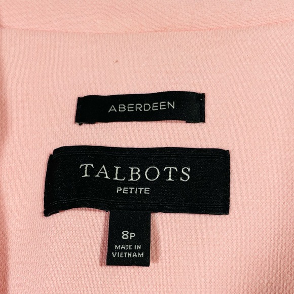 Talbots Petite Aberdeen Cotton Blend Pink Blazer - Picture 8 of 14